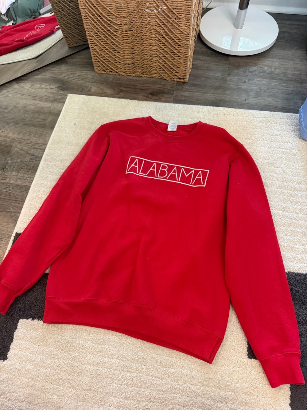 Port and Company Red 'Alabama' Crewneck Sweatshirt